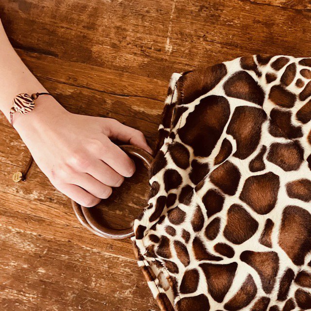 Luna-Leena armband Leopard Brown - gemaakt van bestaande kettingen van Nepal