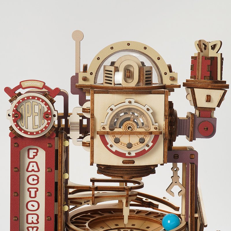 3D Houten Puzzel Knikkerbaan Marble Run Chocolate Factory, Robotime