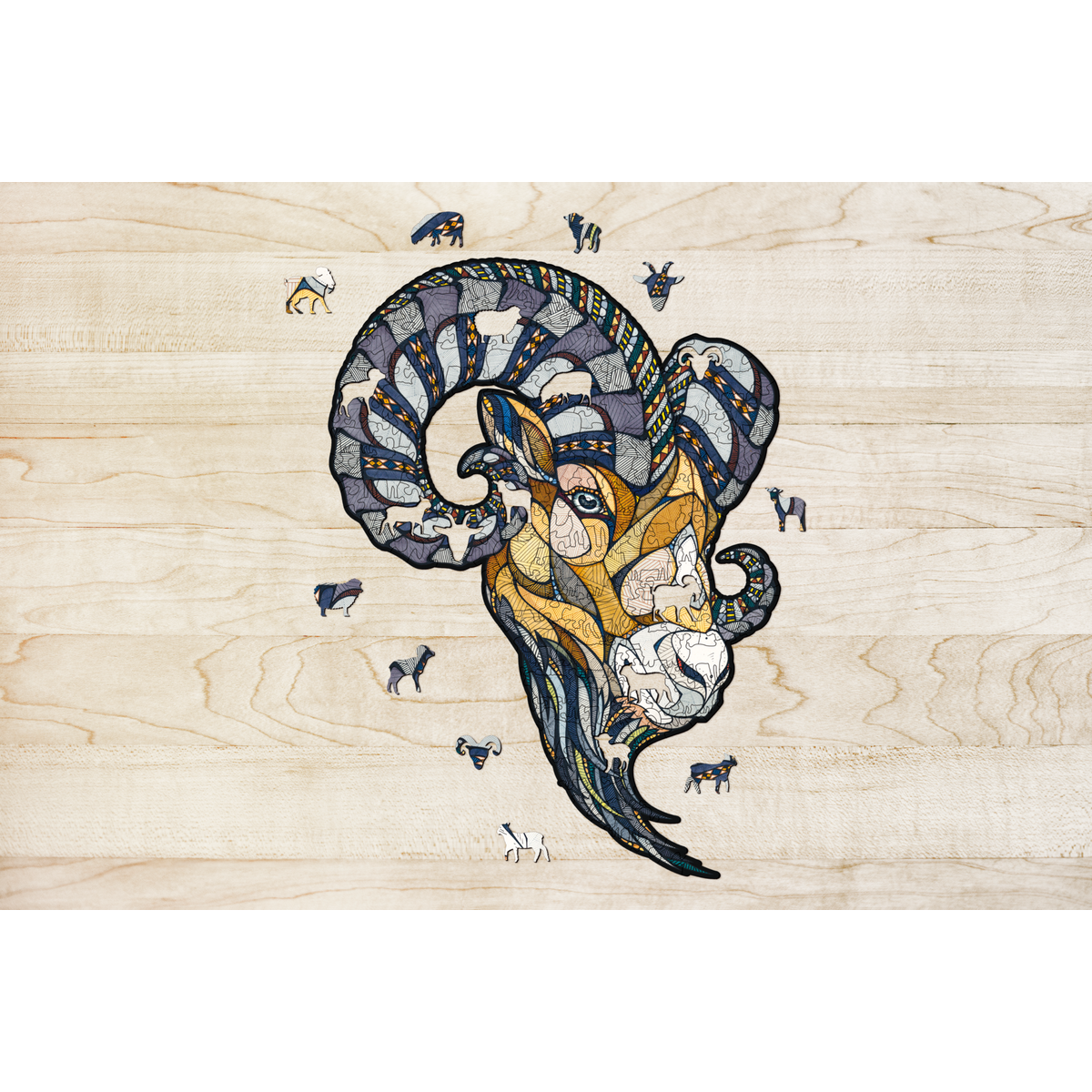 Eco Wood Art (EWA) Houten Legpuzzel Ram, Size L