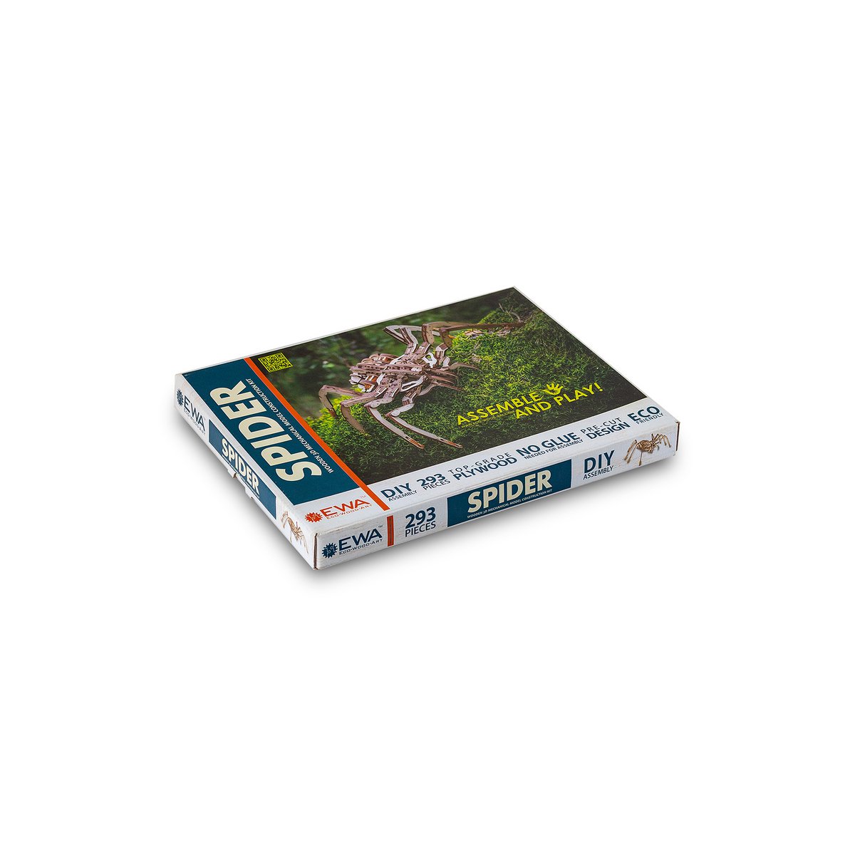Eco Wood Art (EWA) 3D Mechanische Houten Puzzel Spin/ Spider