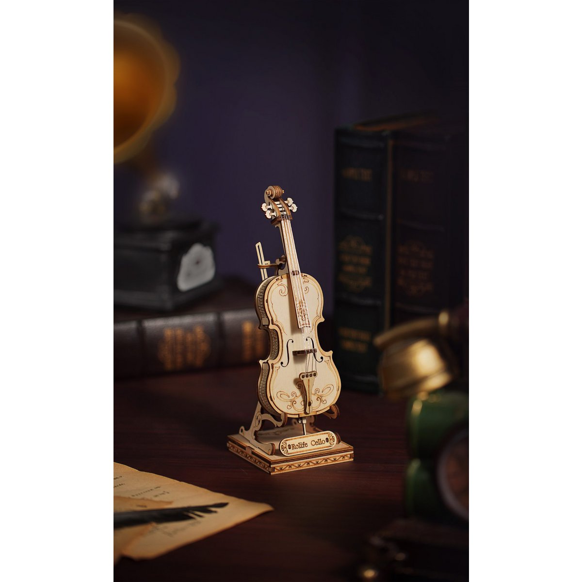 Robotime, 3D Houten Puzzel Muziekinstrument Cello