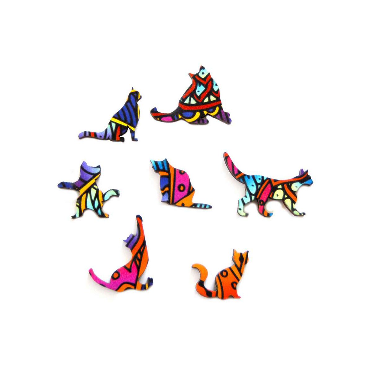 Logica Giochi Mandala Houten Legpuzzel Kat/ Cat