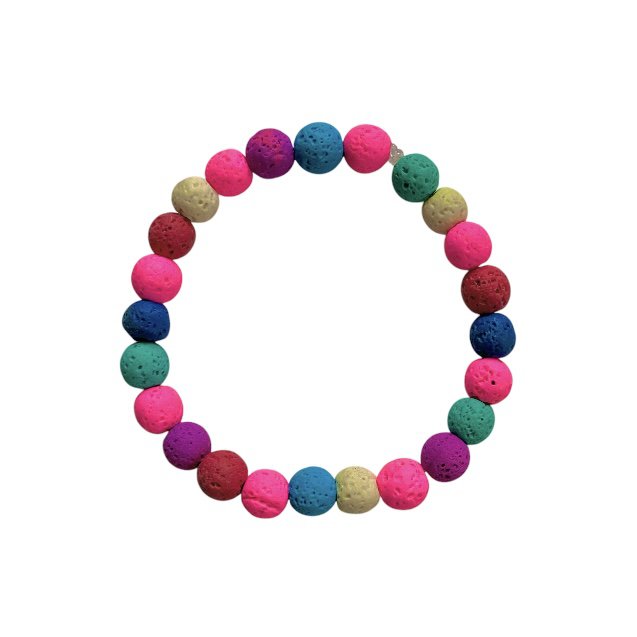 Luna-Leena kinderarmbandkleuren - lava kralen - handgemaakt in Nepal
