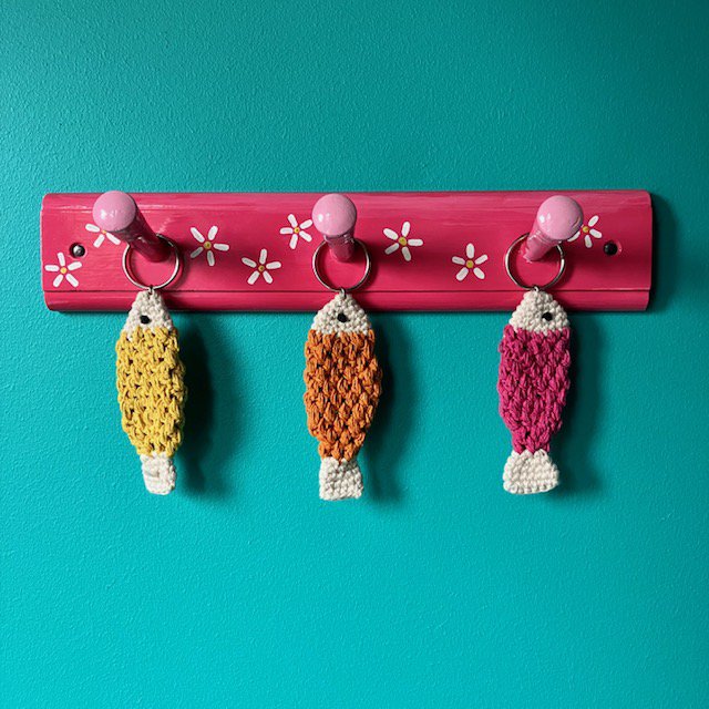Luna-Leena Keychain Fish - Organic Cotton - Handgehaakt in Nepal