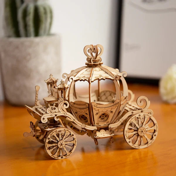Robotime, 3D Houten Puzzel Pumpkin Cart