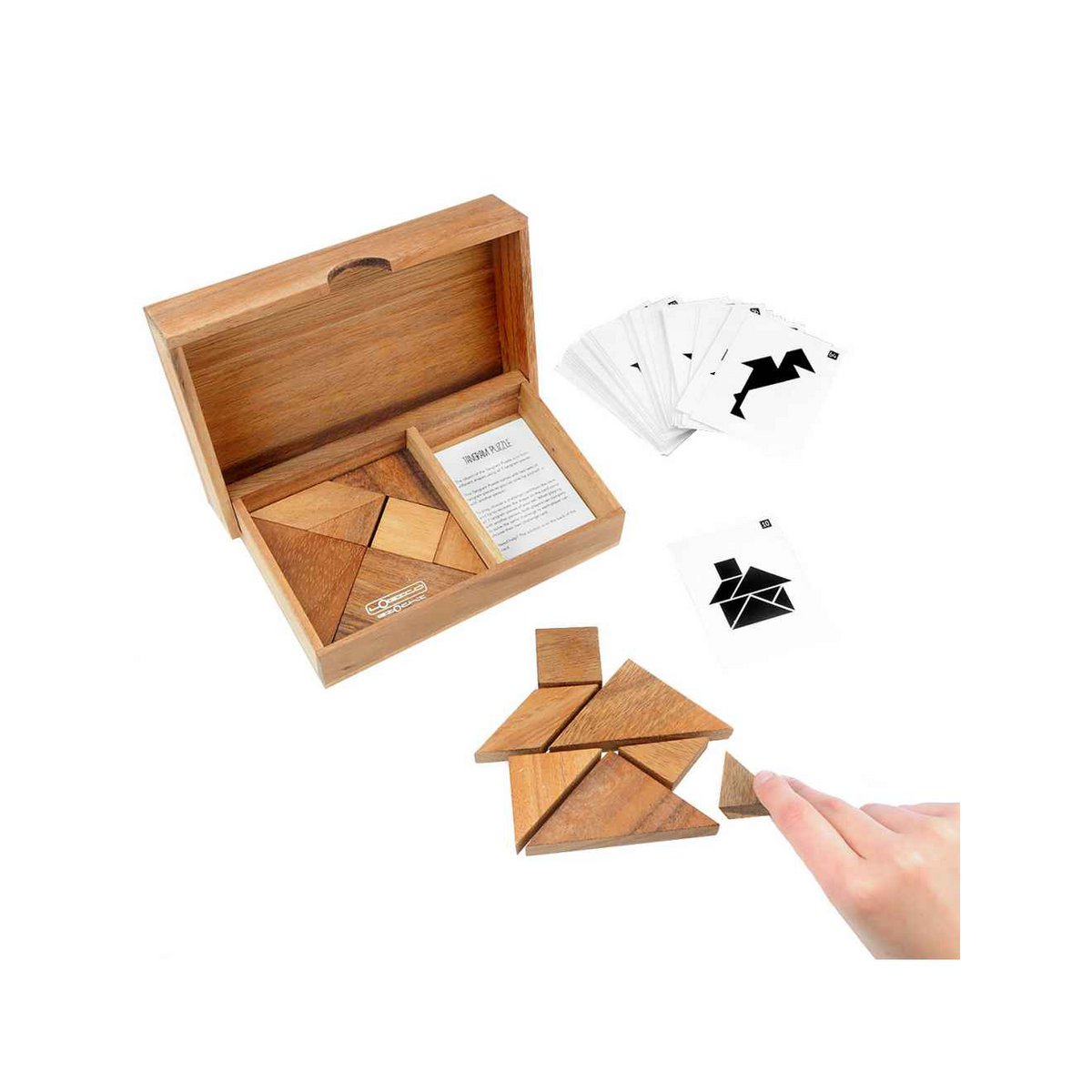 Logica Giochi Houten spel Dubbele Tangram, LG301, 20x12x4cm