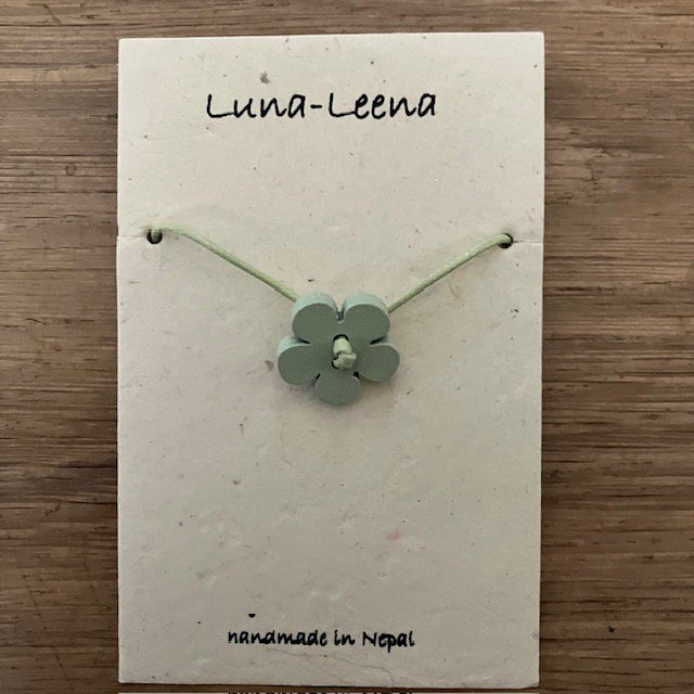 Luna-Leena kinderarmband - Groen - Handgemaakt in Nepal