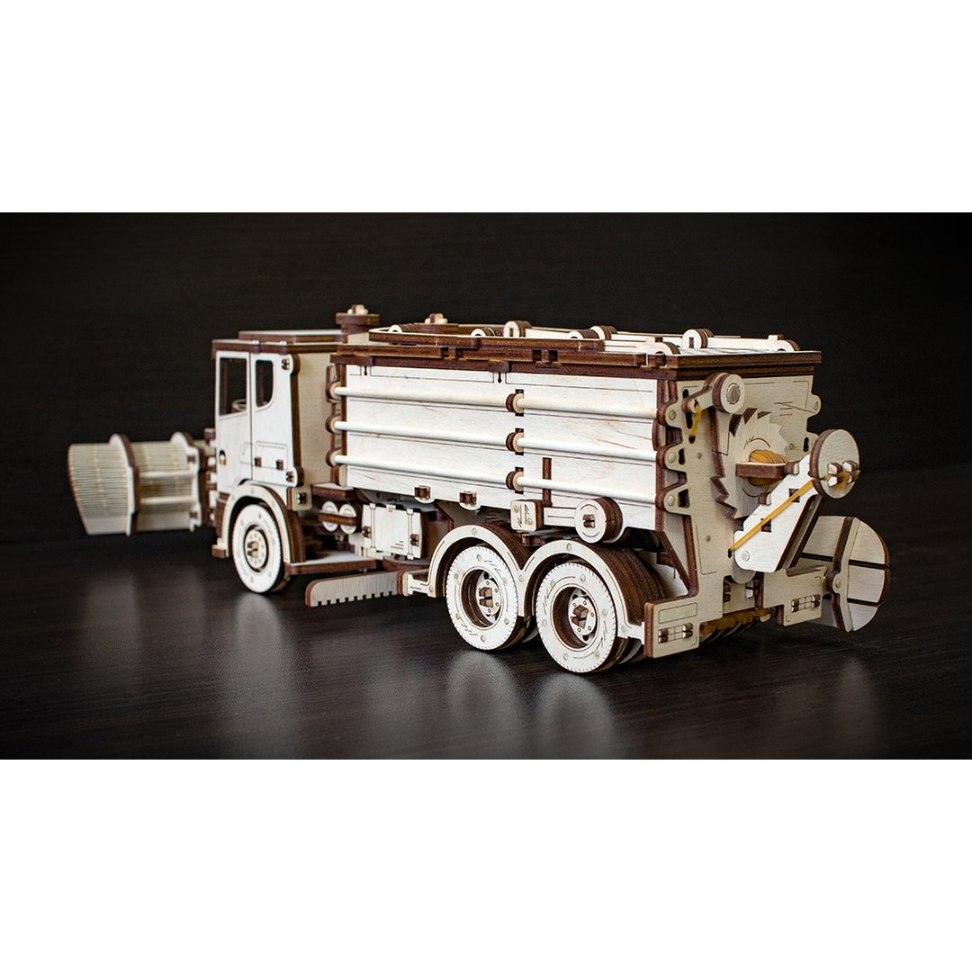 Eco Wood Art (EWA) 3D Mechanische Houten Puzzel Snowtruck