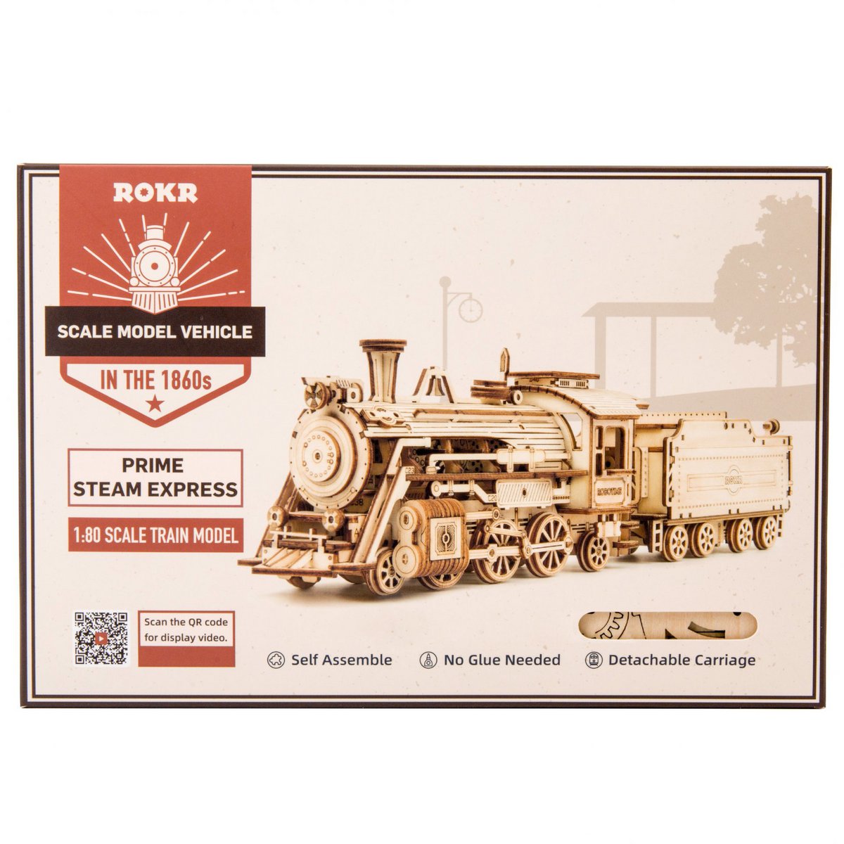 Robotime, 3D Houten Puzzel Prime Steam Express