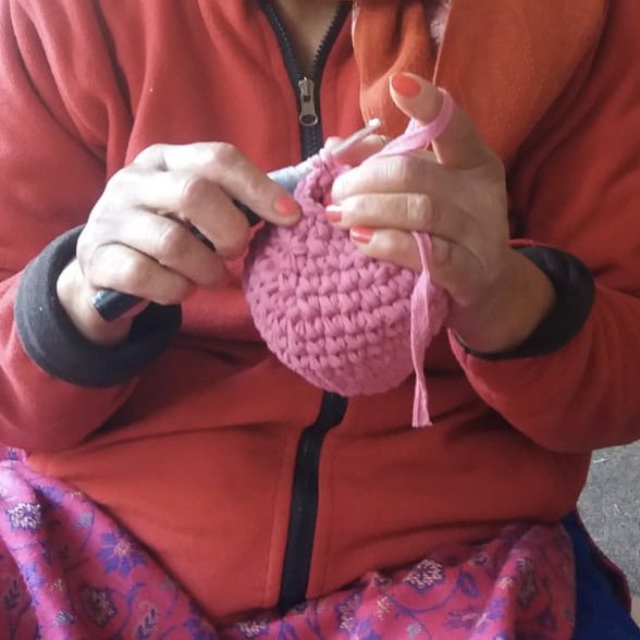 Luna-Leena konijn roze - Katoen - Handgehaakt in Nepal