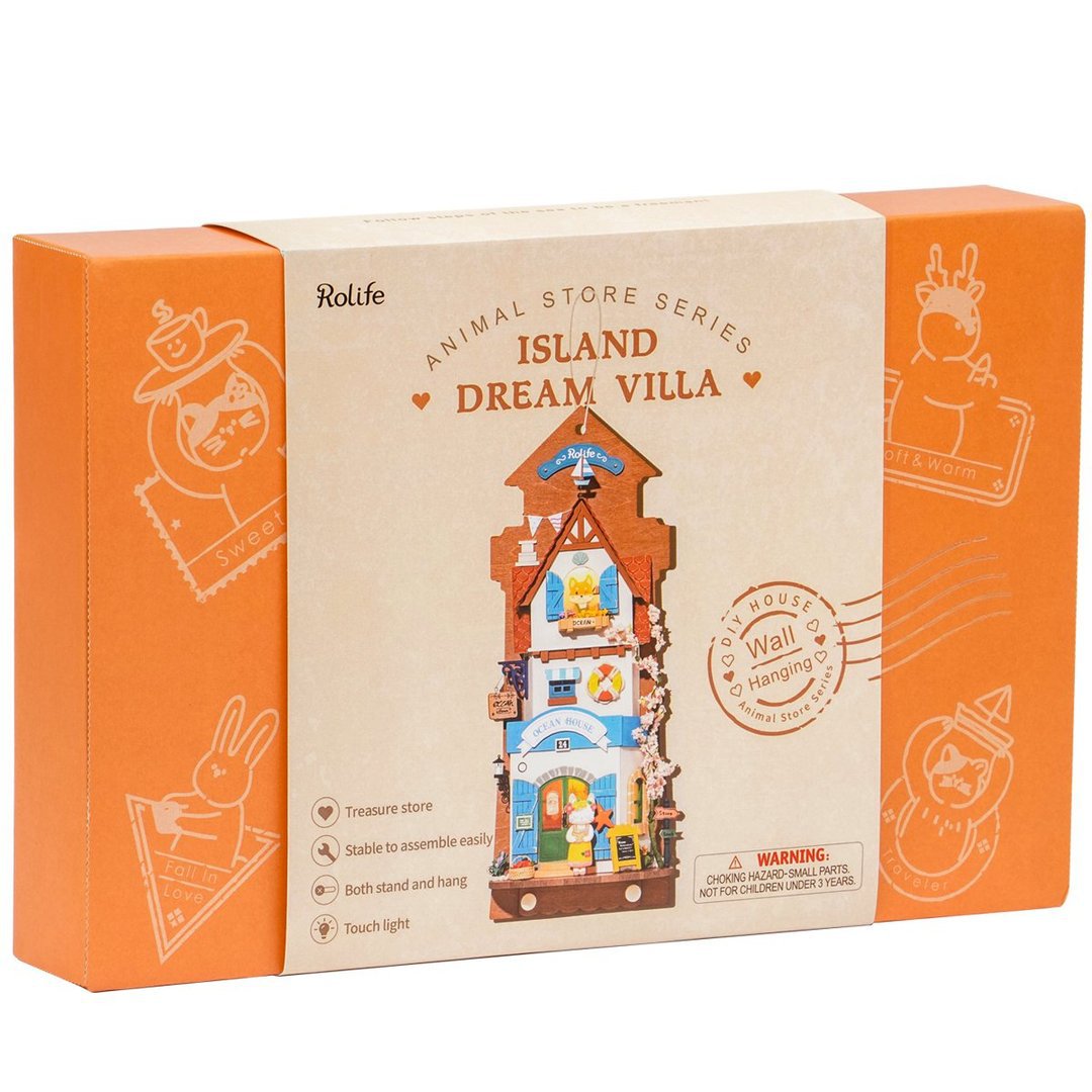 DIY Sleutelrekje Island Dream Villa met LED verlichting, Robotime