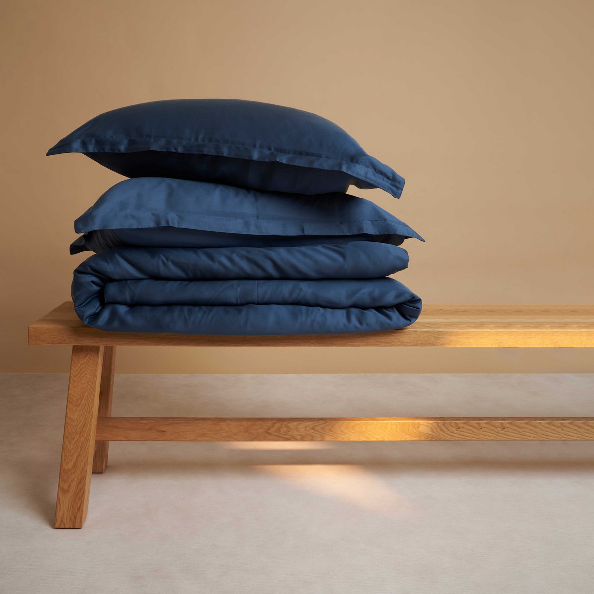 TENCEL™ - Sateen Dekbedovertrek Donker Blauw