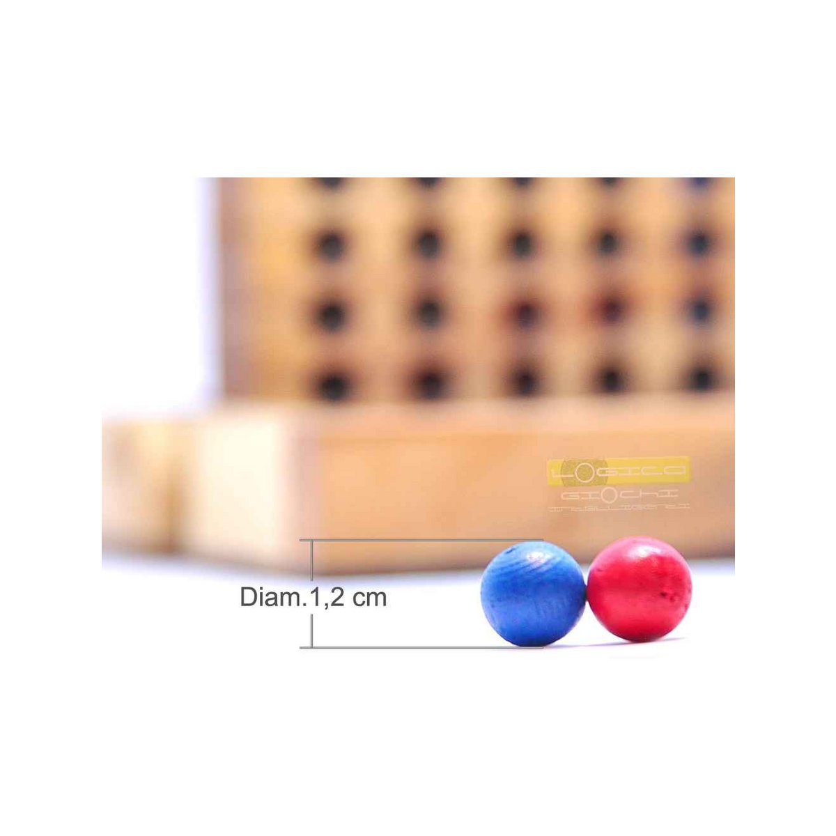 Logica Giochi Houten Bordspel 4 op één Rij, LG139, 19x15,5x4cm