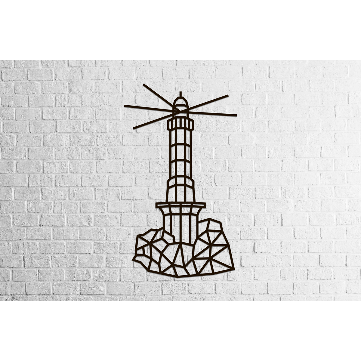 Eco Wood Art Wandpuzzel Lighthouse, 50,5x87x0,7cm
