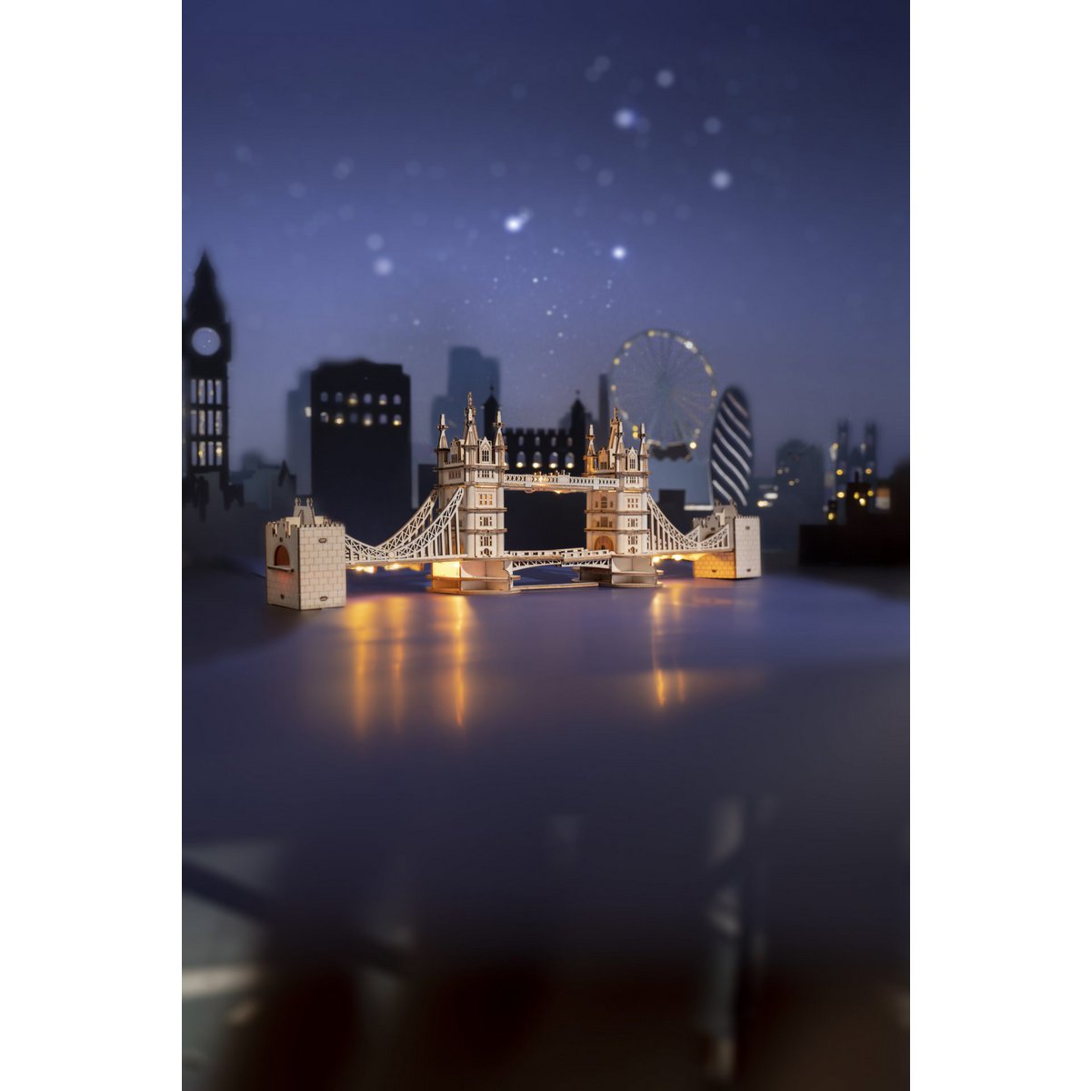 Robotime, 3D Houten Puzzel, Tower Bridge incl. verlichting