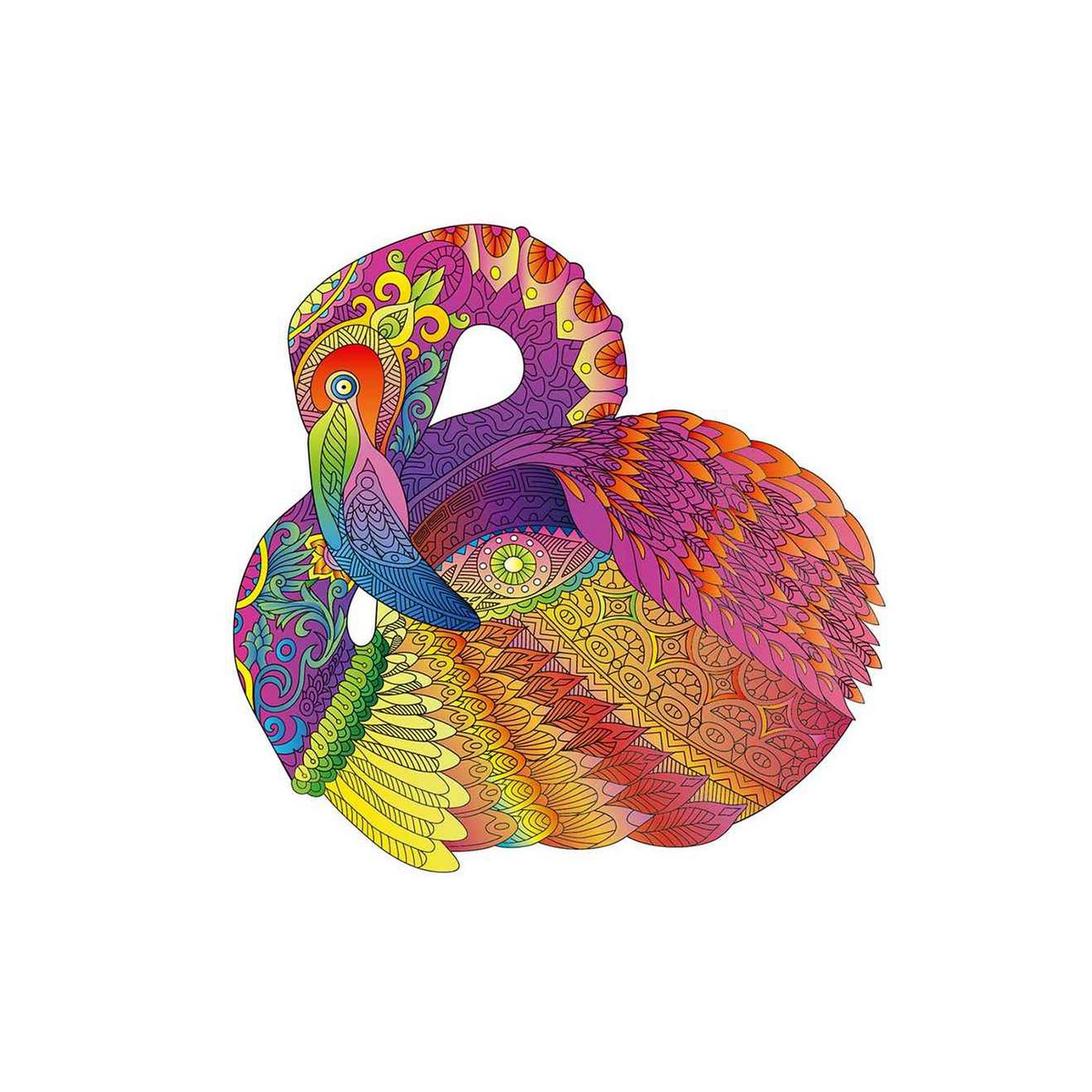 Logica Giochi Mandala Houten Legpuzzel Flamingo