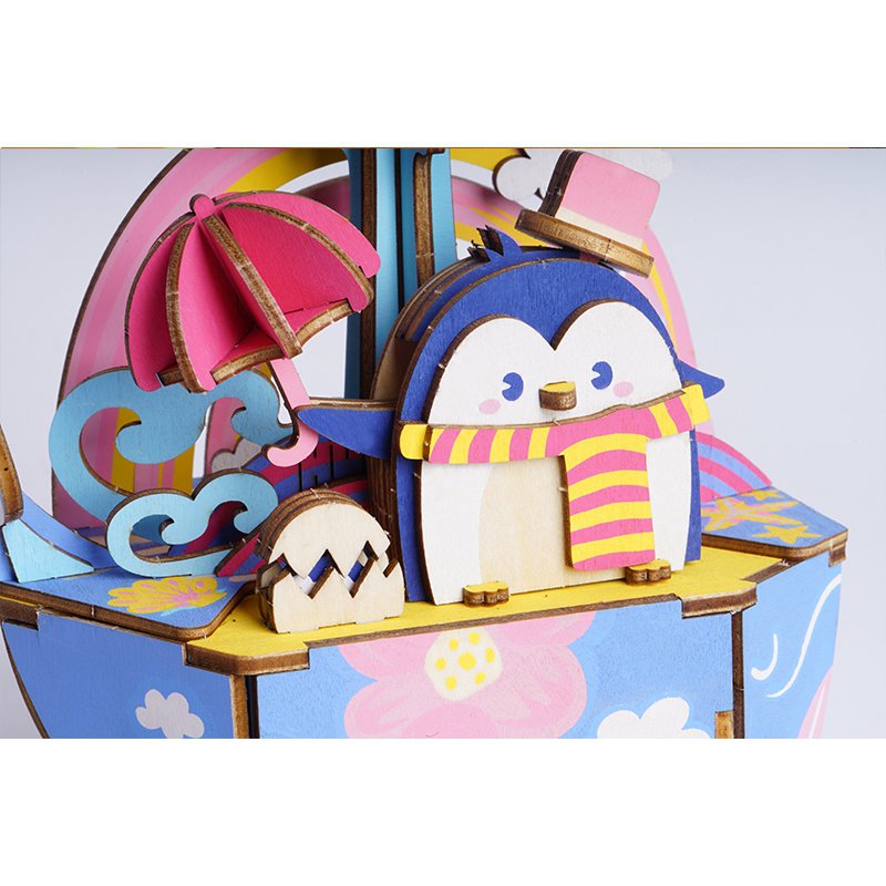 Muziekdoos Hout DIY 3D Puzzel Ocean Park, Robotime