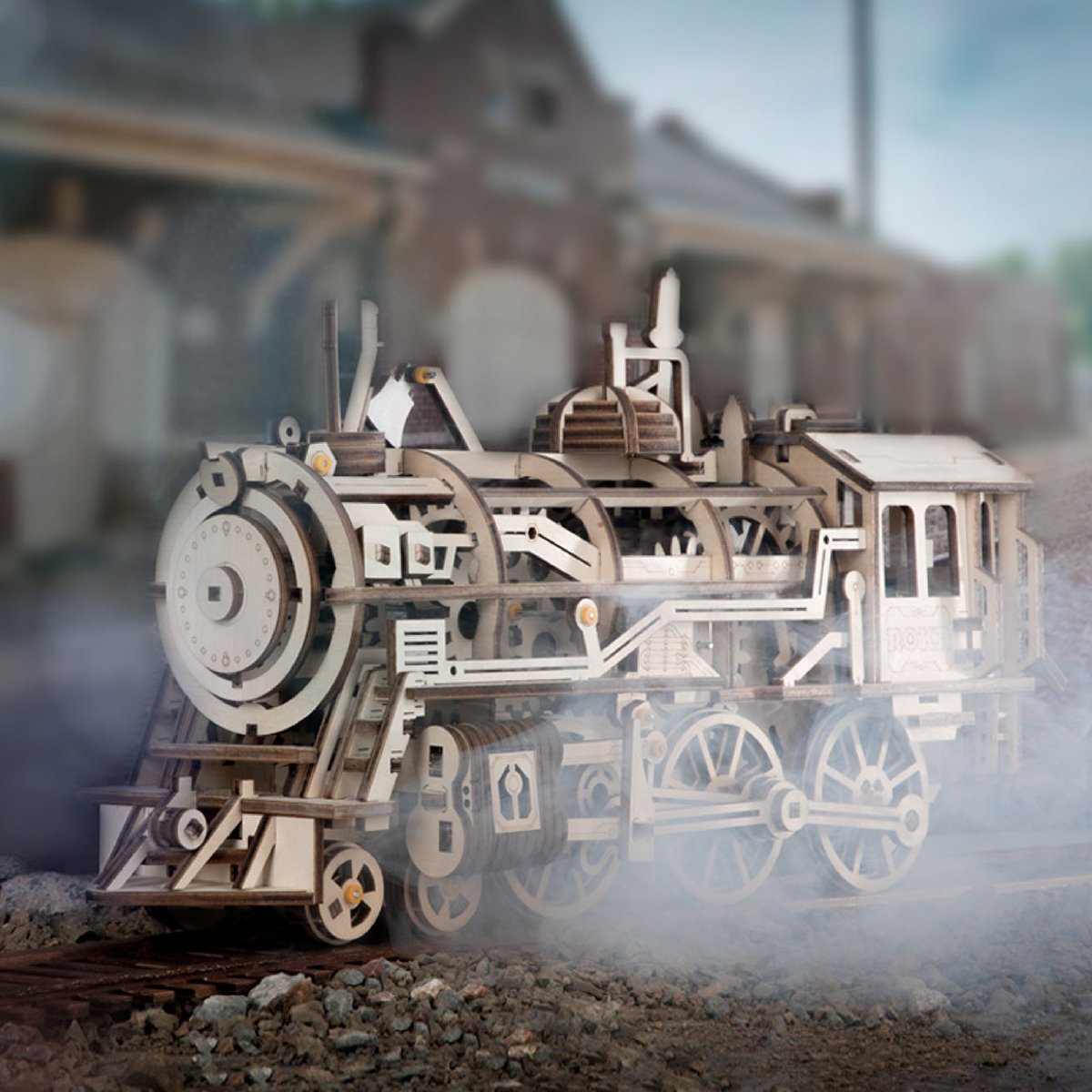 Robotime, 3D Houten Puzzel Locomotive