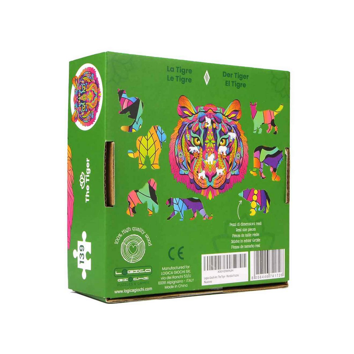 Logica Giochi Mandala Houten Legpuzzel Tijger/ Tiger