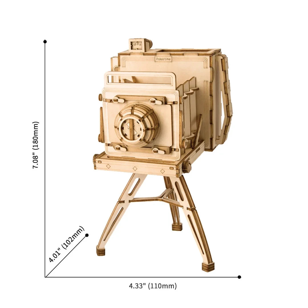 Robotime, 3D Houten Puzzel Vintage Camera