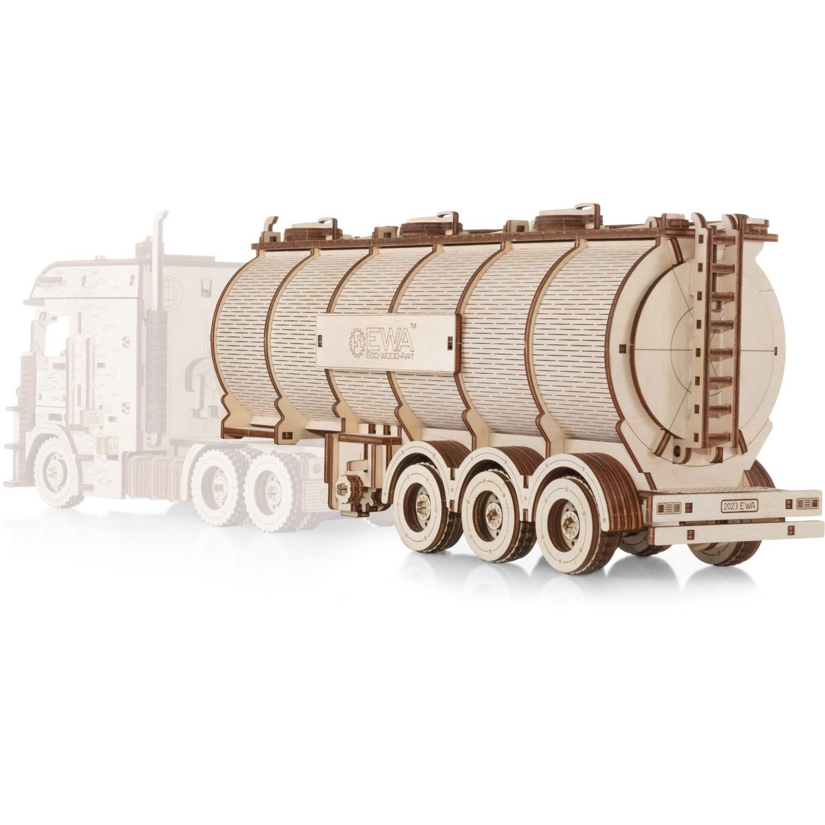 Eco Wood Art (EWA) 3D Houten Puzzel Tank Semitrailer for Truck “Road King”, 410, 39,7x10,8x20cm