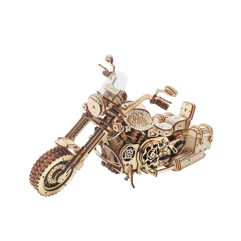 Robotime, Houten Puzzel 3D Cruiser Motorcycle, LK504, 27x11,6x16cm