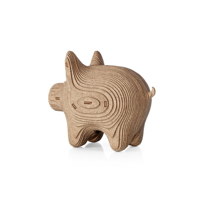 Eco Wood Art (EWA) 3D Houten Bouwset Spaarpot Varkentje/Pig, 3779, 16,3x10,4x13,9cm