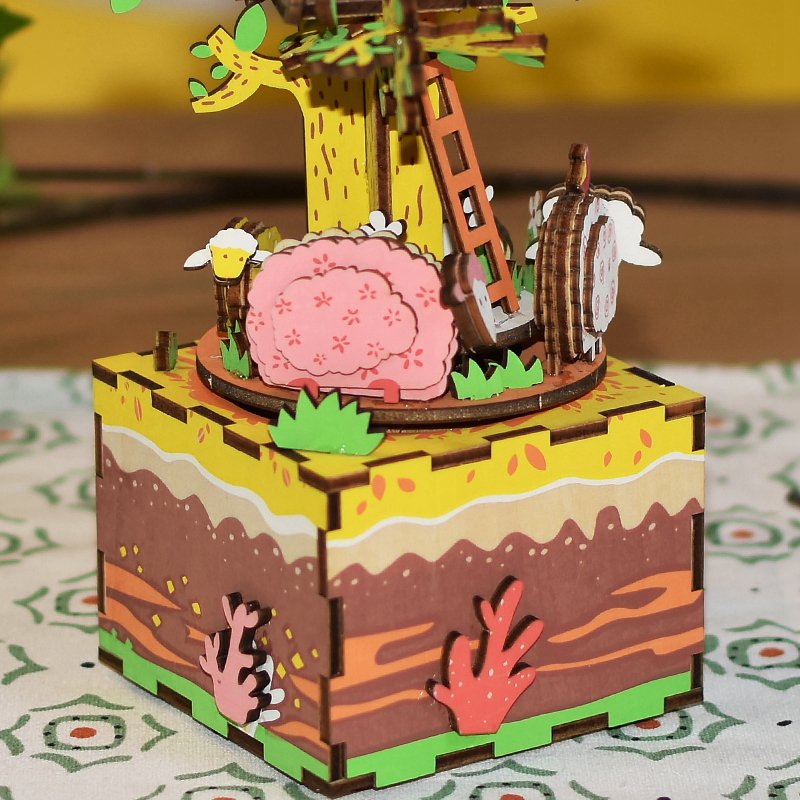 Robotime, Muziekdoos Hout DIY 3D Puzzel Tree House