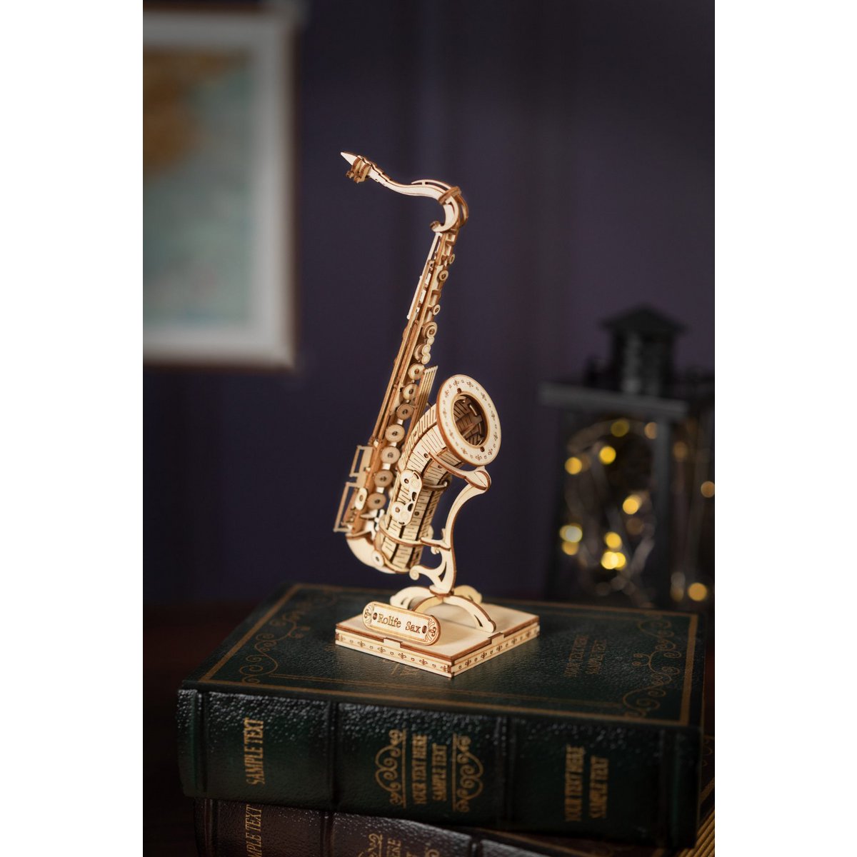 Robotime, 3D Houten Puzzel Muziekinstrument Saxophone