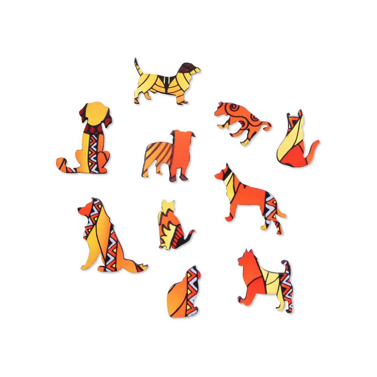 Logica Giochi Mandala Houten Legpuzzel Hond/ Dog, 24,7x28,5cm