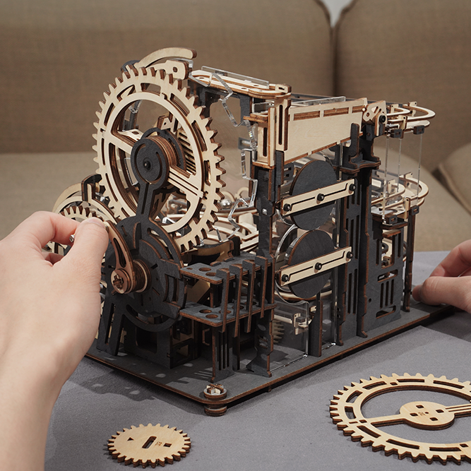 Robotime, 3D Houten Puzzel Knikkerbaan Marble Night City