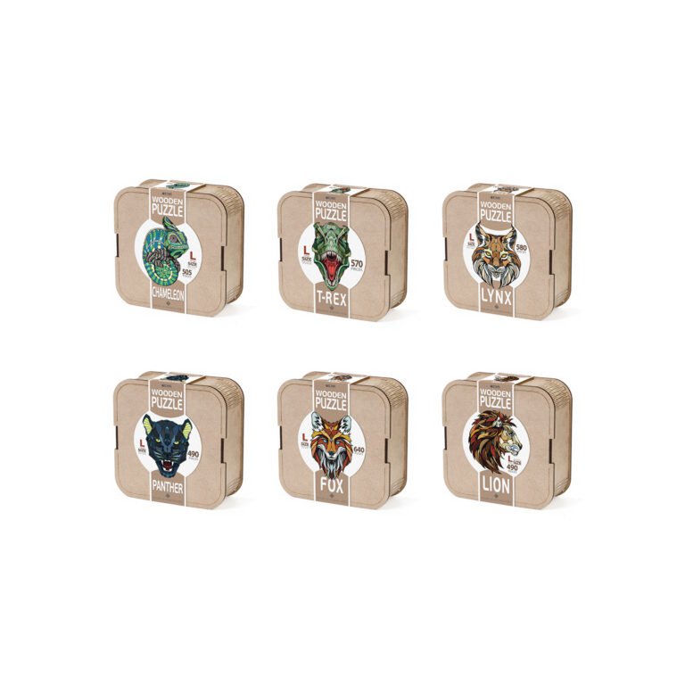 Eco Wood Art (EWA) Houten Legpuzzel Kameleon/ Chameleon size L