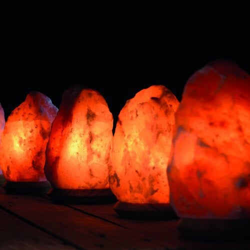 Himalaya Salt Dreams Zoutlamp met Houtenvoet