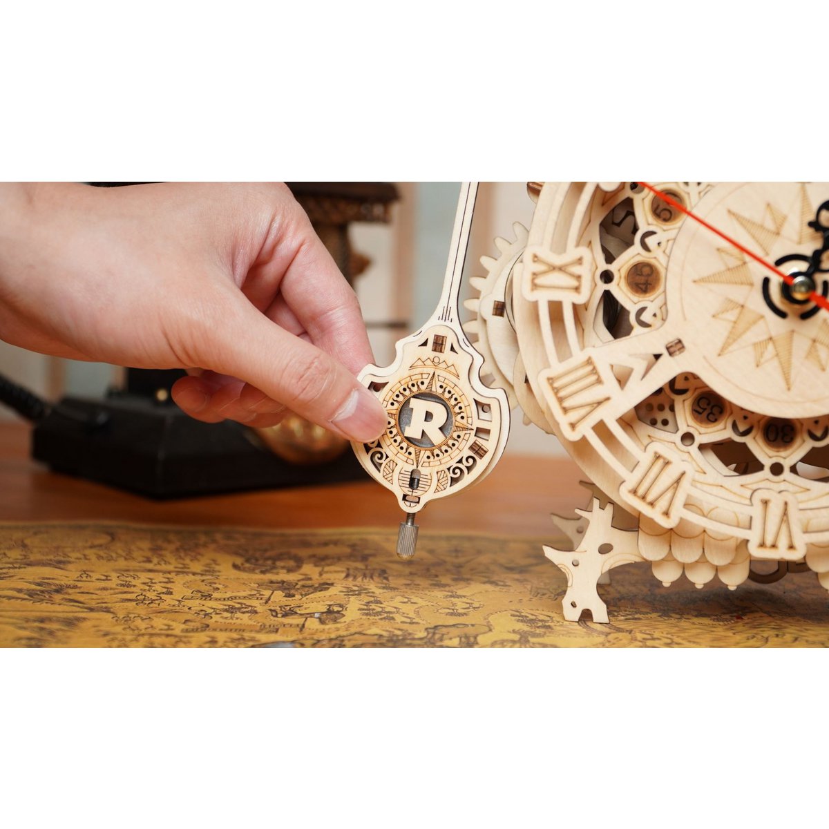 Robotime, Houten Puzzel 3D Uil/ Owl Clock