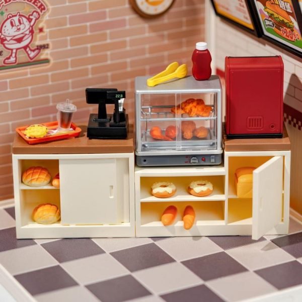 Robotime, DIY Huisje Super Creator Yum Yum Burgers, DW010, 16,3x16,3x15,2cm