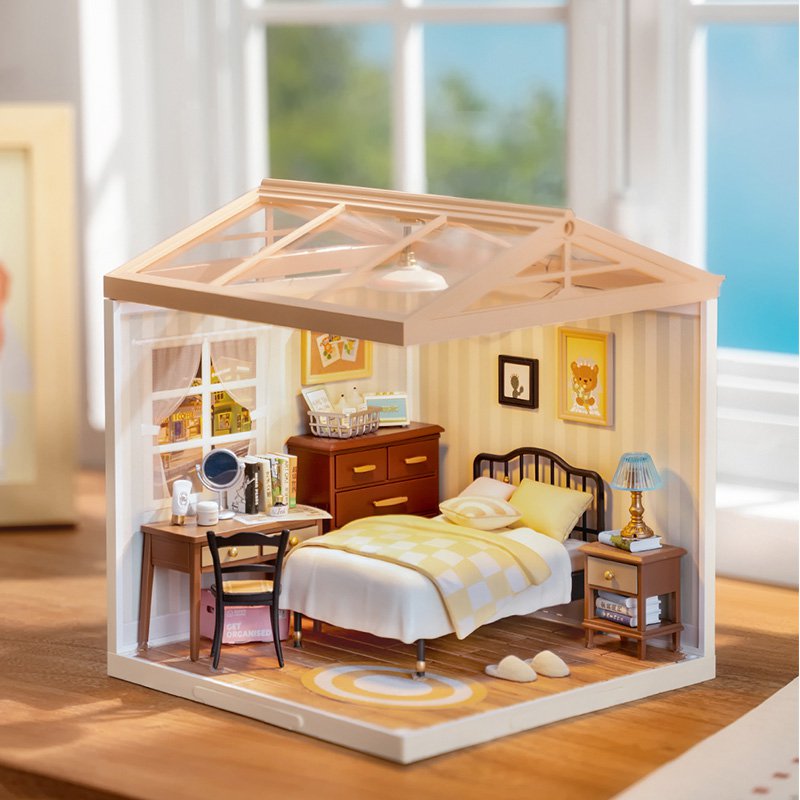 Robotime, DIY Huisje Super Creator Sweet Dream Bedroom, DW009, 16,3x16,3x15,2cm