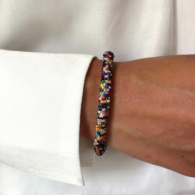Luna-Leena kralen armbandroll - Multicolor - Volwassen - Handgehaakt in Nepal