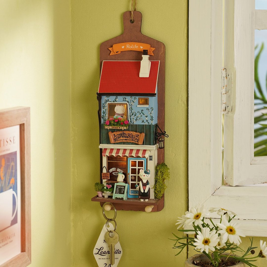 DIY Sleutelrekje Aroma Toast Lab met LED Verlichting, Robotime