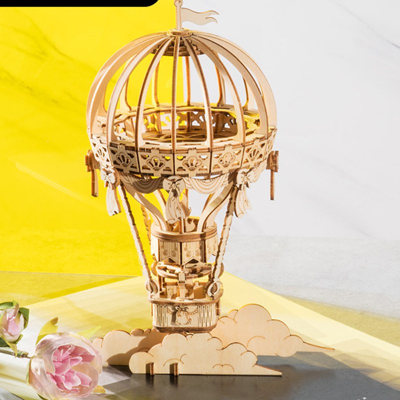 Robotime, 3D Houten Puzzel Hot Air Ballon