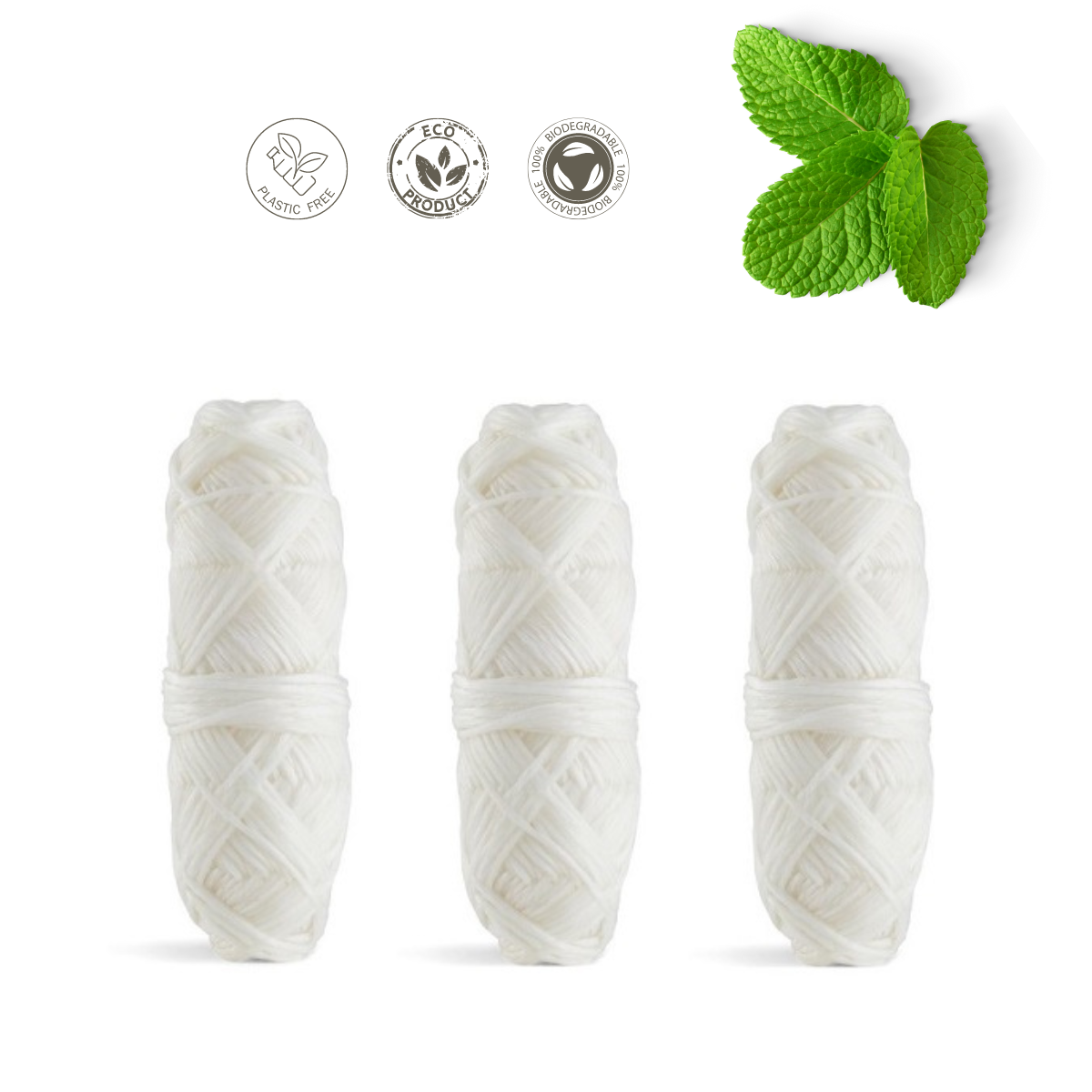 green-goose Bio-based Flosdraad | Met 3 Navullingen | Mint