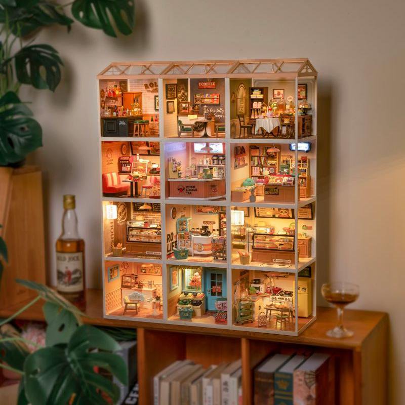 Robotime, DIY Huisje Super Creator Leisurely Cheers Bar, DW012, 16,3x16,3x15,2cm