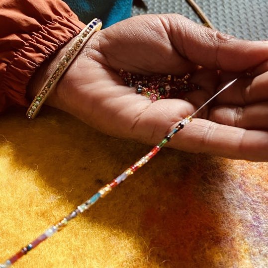 Luna-Leena brillenkoord - Glaskralen - Handgemaakt in Nepal