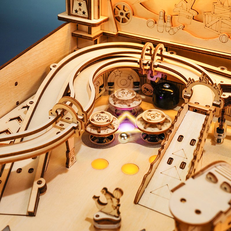 Robotime, 3D Houten Puzzel Flipperkast/Pinball Machine