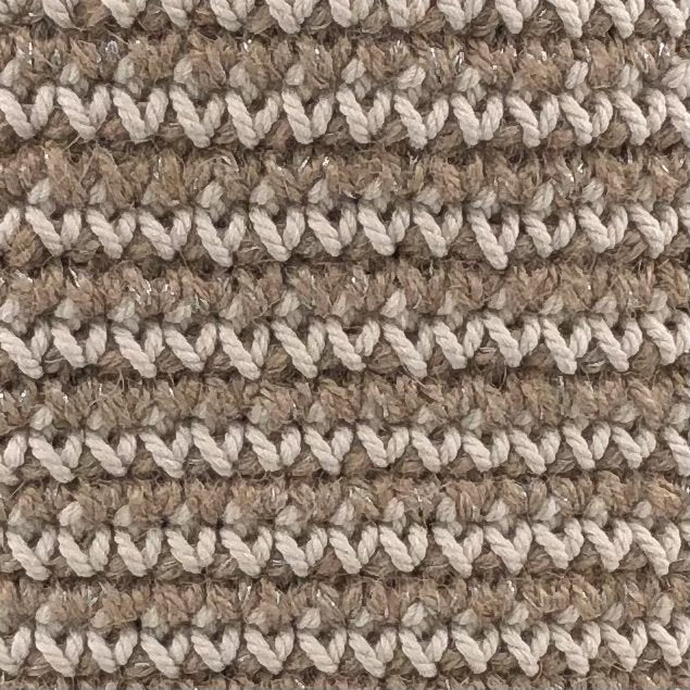 Luna-Leena Basket High met Off White Stripes - Jute & katoen - Handgehaakt in Nepal