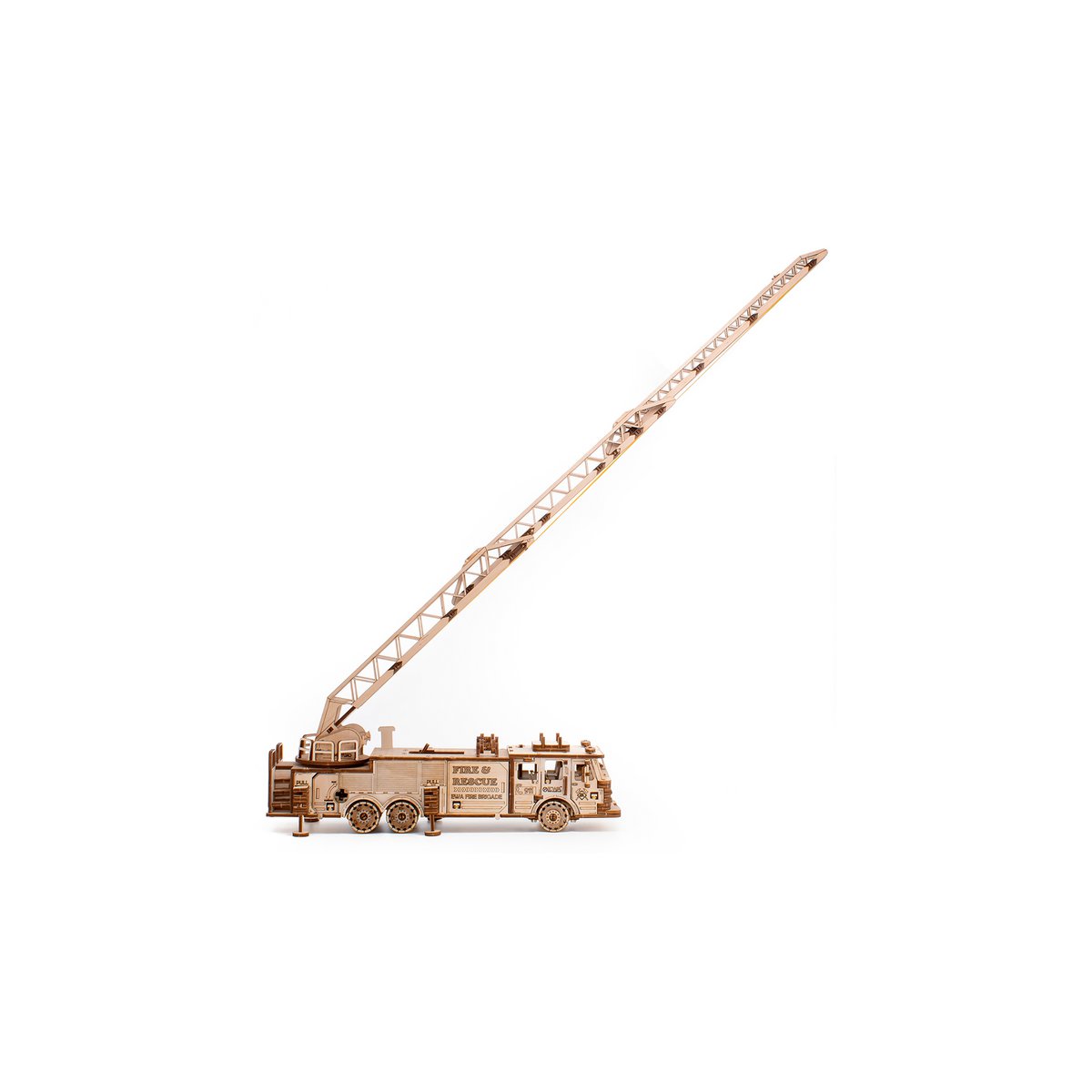 Eco Wood Art (EWA) Mechanische Puzzel Firetruck