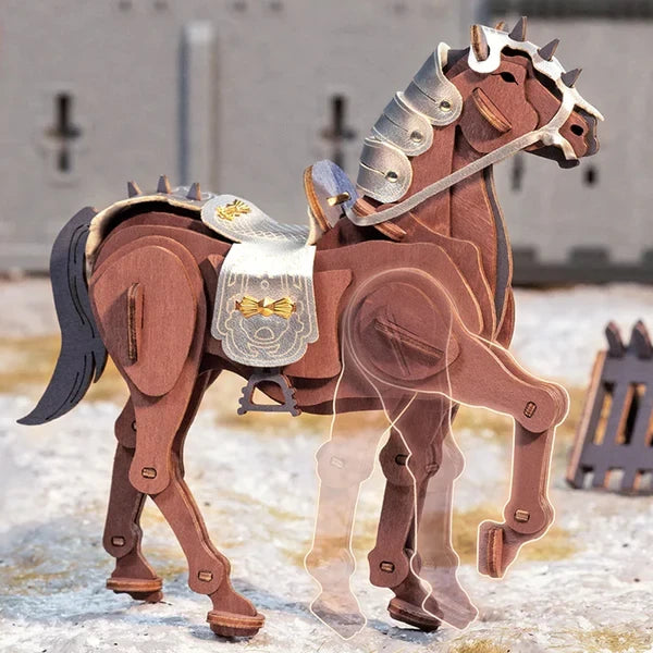 Robotime 3D Houten Puzzel Warrior Horse