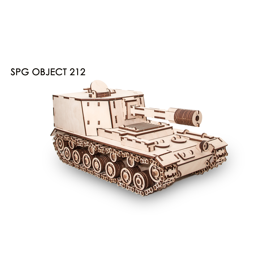 Eco-Wood-Art (EWA) 3D Mechanische Puzzel Tank SAU-212