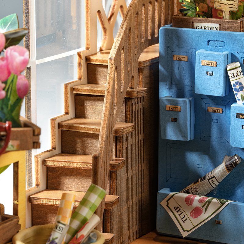 Robotime, DIY Book Nook Boekensteun Garden House