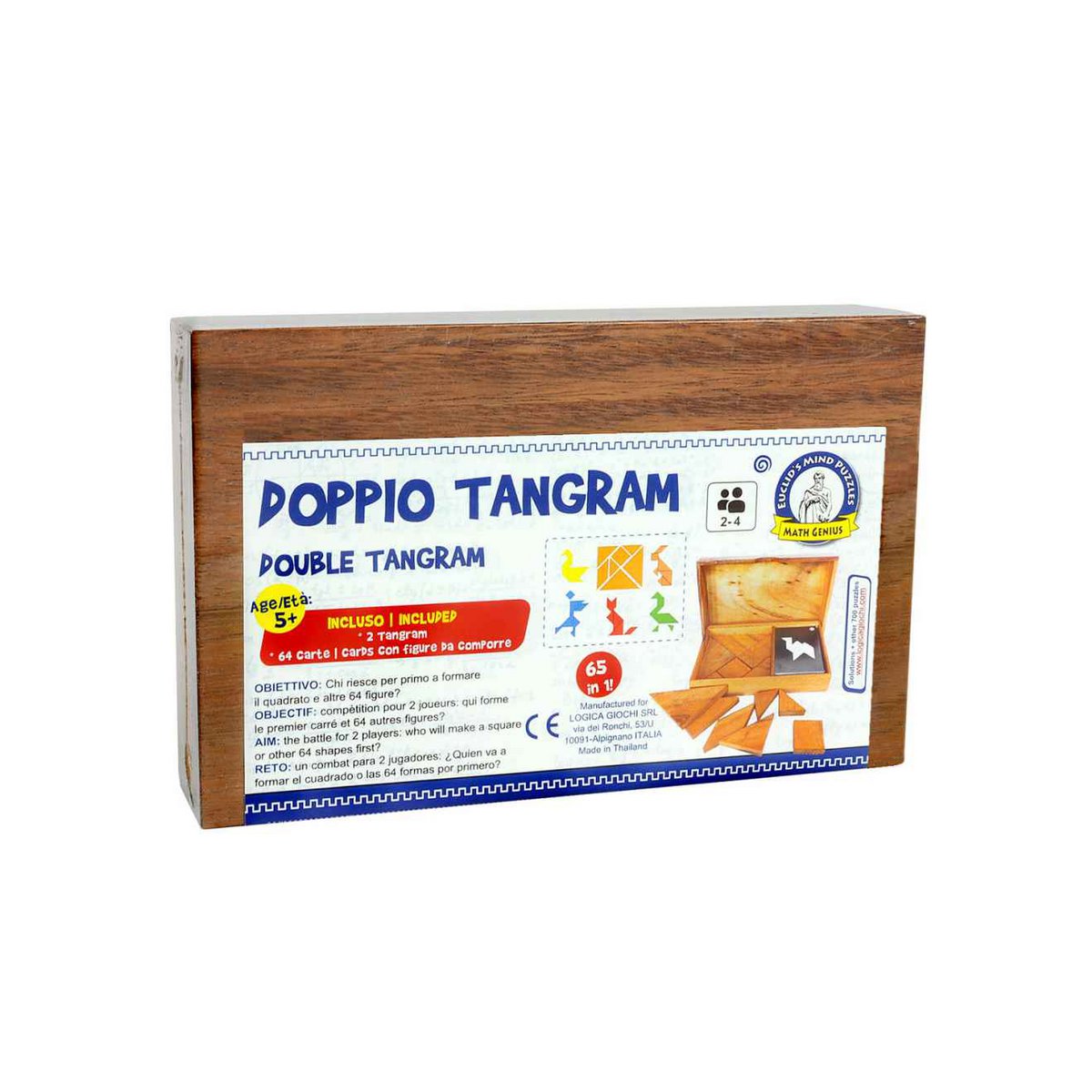 Logica Giochi Houten spel Dubbele Tangram, LG301, 20x12x4cm