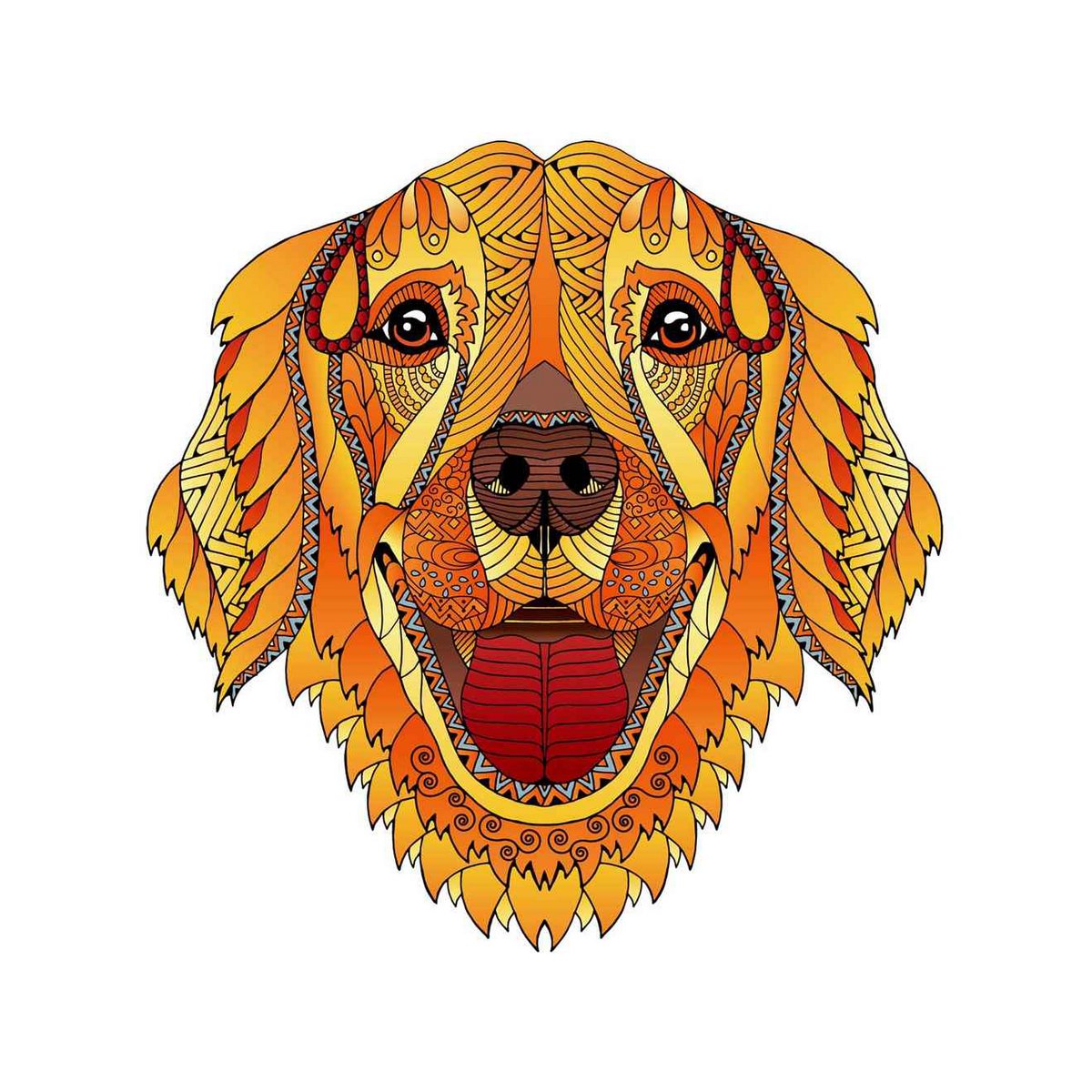 Logica Giochi Mandala Houten Legpuzzel Hond/ Dog, 24,7x28,5cm